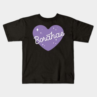 BTS borahae I purple you heart Kids T-Shirt